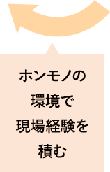 ホンモノの環境で現場経験を積む