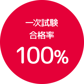 一次試験合格率100%